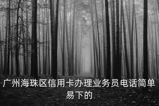廣州海珠區信用卡辦理業務員電話簡單易下的