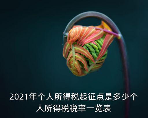 2021年個人所得稅起征點是多少個人所得稅稅率一覽表