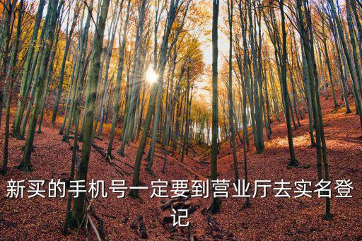 新買的手機號一定要到營業廳去實名登記