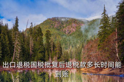 出口退稅國稅批復后退稅款多長時間能到賬