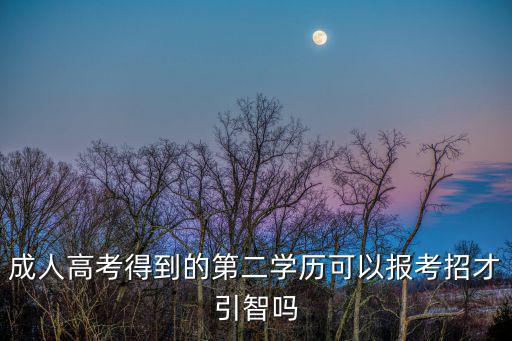 成人高考得到的第二學歷可以報考招才引智嗎