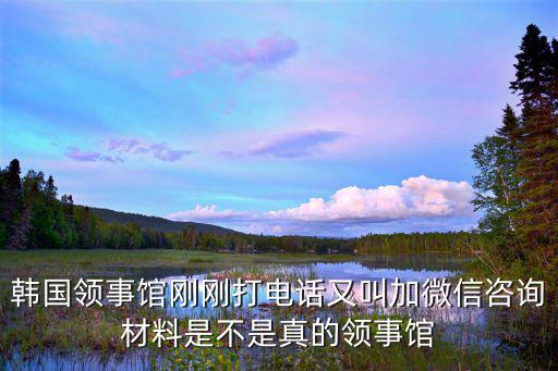 韓國領事館剛剛打電話又叫加微信咨詢材料是不是真的領事館