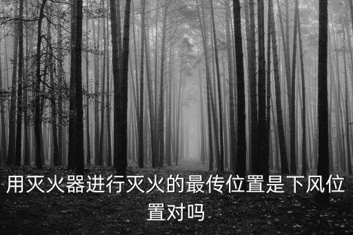 滅火器進行滅火的最佳位置，用滅火器進行滅火的最傳位置是下風位置對嗎