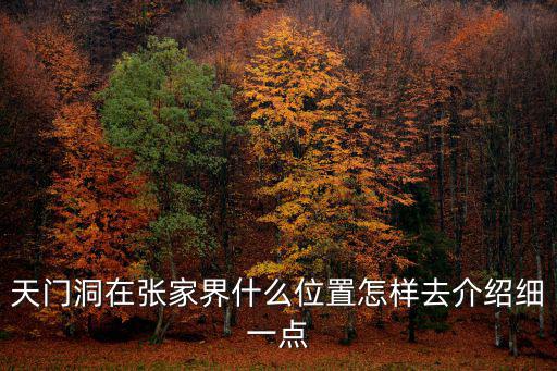 天門洞在張家界什么位置怎樣去介紹細(xì)一點
