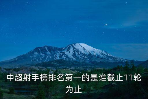 中超射手榜排名第一的是誰截止11輪為止
