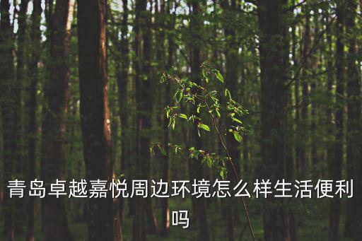 青島卓越嘉悅周邊環境怎么樣生活便利嗎