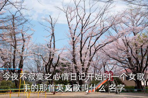 今夜不寂寞之心情日記開始時一個女歌手的那首英文歌叫什么 名字