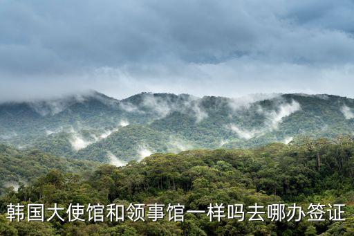 韓國領事館，韓國大使館和領事館一樣嗎去哪辦簽證