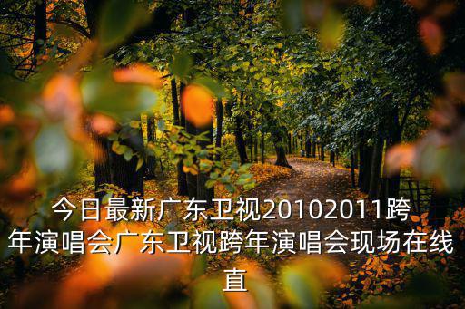 今日最新廣東衛(wèi)視20102011跨年演唱會(huì)廣東衛(wèi)視跨年演唱會(huì)現(xiàn)場(chǎng)在線 直