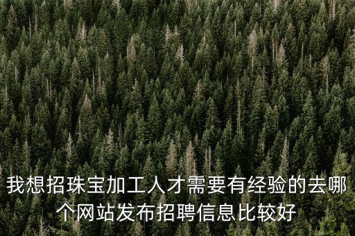 深圳珠寶人才網，珠寶門戶網站都有哪些