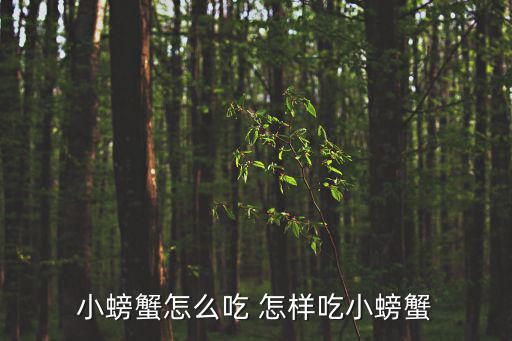 小螃蟹怎么吃 怎樣吃小螃蟹