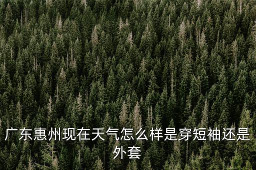 廣東惠州現在天氣怎么樣是穿短袖還是外套