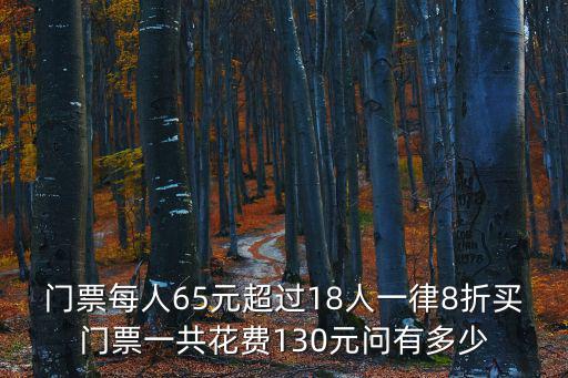 門票每人65元超過18人一律8折買門票一共花費130元問有多少