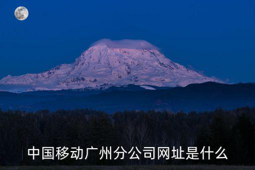 中國移動廣州分公司網址是什么