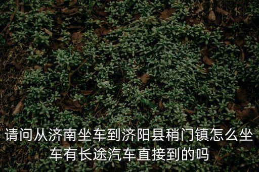 請問從濟南坐車到濟陽縣稍門鎮(zhèn)怎么坐車有長途汽車直接到的嗎
