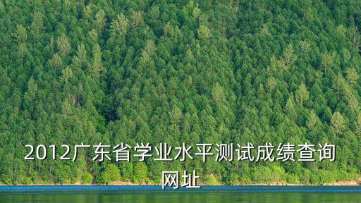2012廣東省學業水平測試成績查詢網址