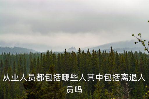 從業人員都包括哪些人其中包括離退人員嗎