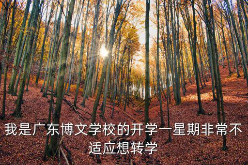 我是廣東博文學(xué)校的開(kāi)學(xué)一星期非常不適應(yīng)想轉(zhuǎn)學(xué)