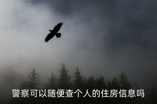警察可以隨便查個人的住房信息嗎