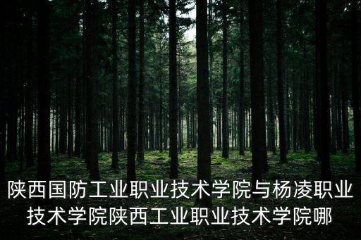陜西國防工業職業技術學院與楊凌職業技術學院陜西工業職業技術學院哪
