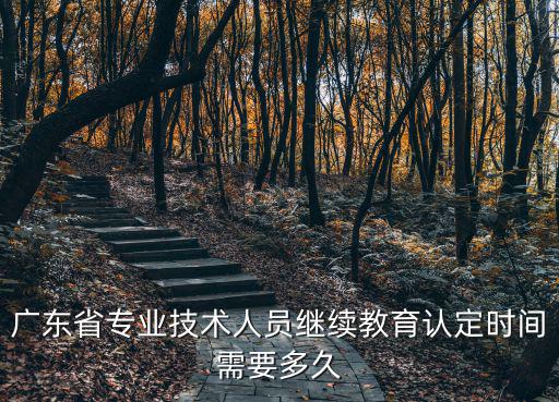 廣東省專業(yè)技術(shù)人員繼續(xù)教育認(rèn)定時間需要多久