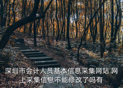深圳市會計人員基本信息采集網站 網上采集信息不能修改了嗎有