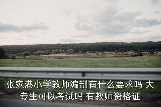 張家港小學教師編制有什么要求嗎 大專生可以考試嗎 有教師資格證