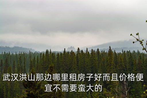 武漢洪山區租房，武漢市區武昌洪山區那里租房子最便宜實惠