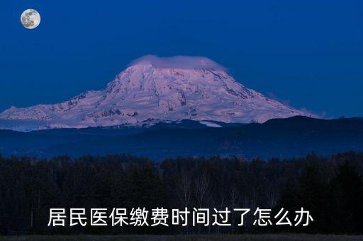 居民醫保繳費時間過了怎么辦
