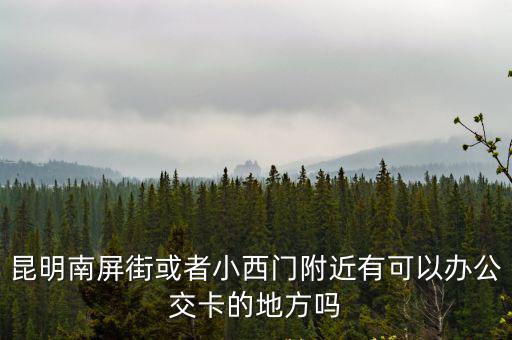 昆明南屏街或者小西門附近有可以辦公交卡的地方嗎