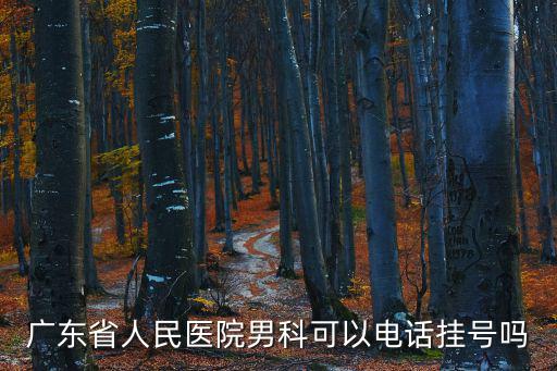 廣東省人民醫院男科可以電話掛號嗎