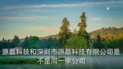 源磊科技和深圳市源磊科技有限公司是不是同一家公司