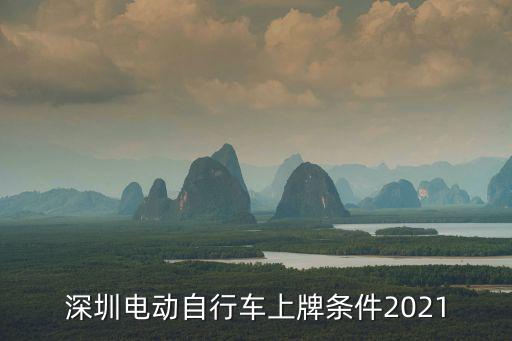深圳電動(dòng)自行車上牌條件2021