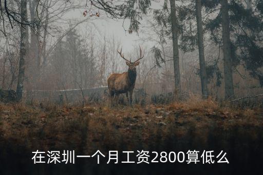 深圳組工在線，在深圳一個月工資2800算低么