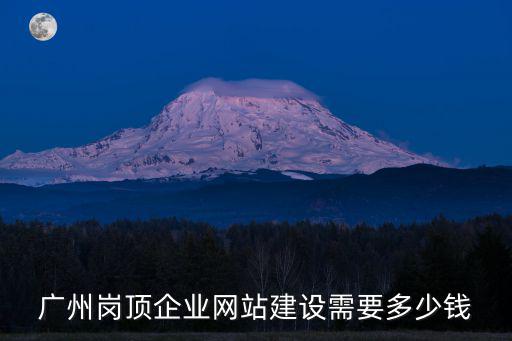 廣州崗頂企業網站建設需要多少錢