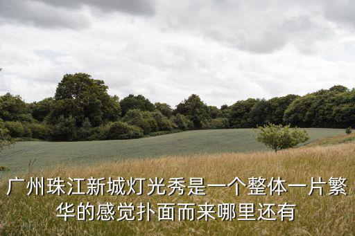 廣州珠江新城燈光秀是一個整體一片繁華的感覺撲面而來哪里還有