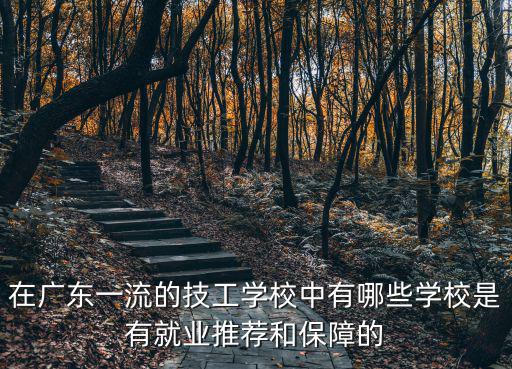 在廣東一流的技工學校中有哪些學校是有就業推薦和保障的