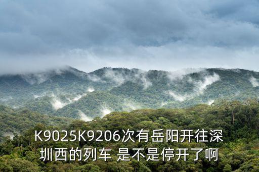 K9025K9206次有岳陽開往深圳西的列車 是不是停開了啊