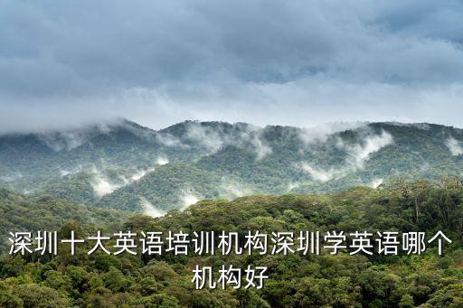 深圳十大英語(yǔ)培訓(xùn)機(jī)構(gòu)深圳學(xué)英語(yǔ)哪個(gè)機(jī)構(gòu)好