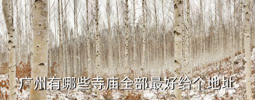 廣州有哪些寺廟全部最好給個地址