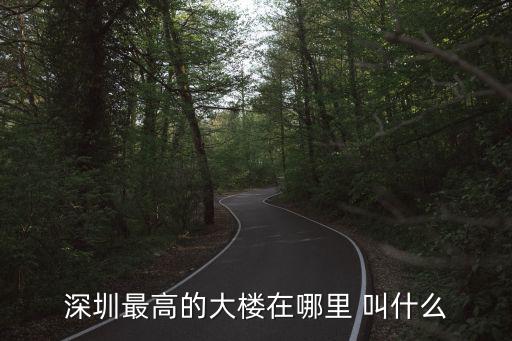 深圳最高的大樓在哪里 叫什么