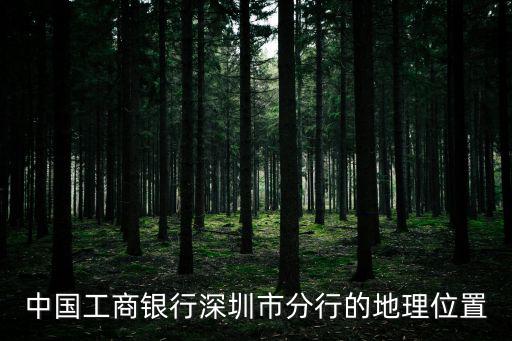 中國(guó)工商銀行深圳市分行的地理位置