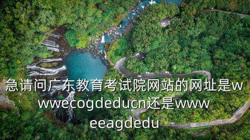 急請問廣東教育考試院網(wǎng)站的網(wǎng)址是wwwecogdeducn還是wwweeagdedu