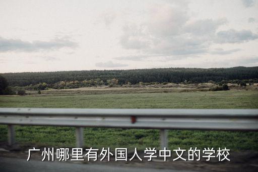 廣州哪里有外國人學中文的學校