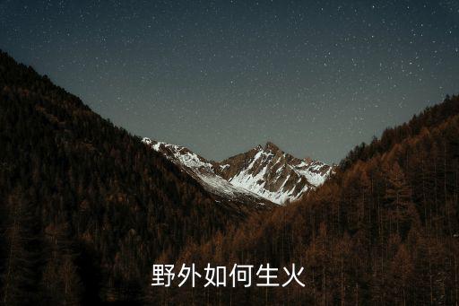 野外如何生火