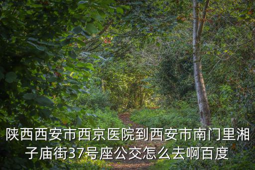 陜西西安市西京醫(yī)院到西安市南門里湘子廟街37號座公交怎么去啊百度