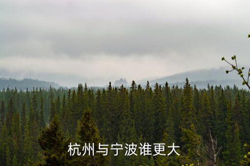 杭州寧波，杭州和寧波的比較