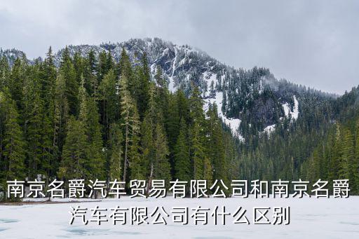 南京名爵，南京名爵汽車貿(mào)易有限公司和南京名爵汽車有限公司有什么區(qū)別
