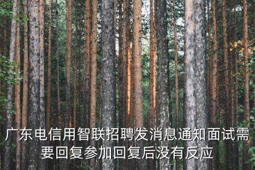 廣東電信用智聯(lián)招聘發(fā)消息通知面試需要回復(fù)參加回復(fù)后沒有反應(yīng)