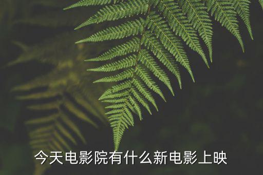今天電影院有什么新電影上映
